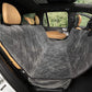 Plush Paws Products Velvet Rear Car Seat Protector w/Hammock | Washable & Waterproof Back Seat Dog Cover for Car, Truck, & SUV | Nonslip, Tear Resistant Pet Seat Cover | X-Large London Grey