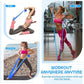6 Pcs Fitness Resistance Exercise Bands 6 Tube Pedal Puller Resistance Band Set for Women Weight Loss Thigh Training Workout Equipment Elastic Arms Abdomen Shoulder Waist Leg Beginners Yoga