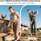 15" Widely Chicken Coop Poop Scooper- Ergonomic Chicken Poop Scooper with 38" to 77" Adjustable Long Handle, Extra-Large Scoop for Sand and Litter, Easy-to-Clean, Multi-Scene Use for Poultry