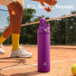 Insulated Water Bottle with Straw Stainless Steel Water Bottle, Leak-Proof, BPA-Free, Double Wall Vacuum Keeps Cold for 24 Hours for Sports, Travel, School (18 oz, Bright Magenta)
