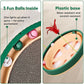 20-Inch Round Cat Scratcher with Ball Track – 3-in-1 Cardboard Scratching Pad with Feather Toy & Non-Slip Base – Interactive Cat Toy for Indoor Cats, Kittens & Large Cats (Green)