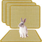 DYAUS Bunny Scratch Pads, Natural Sisal Rabbit Scratching Mats for Claws and Teeth Care, Indoor Bunny Chew Toys Bunny Bed for Biting Sleeping Nesting (3PCS, 16x12in)