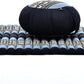 Leewadee Meditation Cushion Set – 1 Round Zafu Meditation Pillow and 1 Square Roll-Up Zabuton Meditation Mat, Pillows Bundle Filled with Kapok