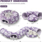 Cat Tunnel for Indoor Cats, Cute Peekaboo Cat Cave with Dangling Balls, Pet Donut Tunnel Bed with Circle Mat for Puppy Kitten Rabbit, Purple