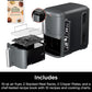 Ninja Air Fryer, 10QT DoubleStack XL 2-Basket, Compact Design, Cooks 5lb Whole Chicken, Feeds Up to 8 People, 6-in-1 Air Fryer, Roast, Bake & More, Easy to Clean, Dishwasher Safe Parts, Grey, SL401