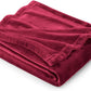 Bedsure Fleece Blanket Twin Size Red - 300GSM Lightweight Plush Fuzzy Cozy Soft Warm Blanket for Bed, Sofa, Couch, Travel, Camping, 60x80 inches