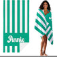 JML Personalized Beach Towel with Name, Custom Cabana Stripe Beach Towel, Customized Microfiber Pool Towel, Quick Dry & Absorbent Swim Towel for Adult,Mother's Day, Birthday, Summer Holiday,Vacation