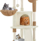 Yaheetech Cactus Cat Tree, 42in Cat Tower for Indoor Cats, Multi Level Kitten Condo Scratching Post, Pet Activity Center Furniture w/Ball, Plush Perch, Platform, Basket, Beige/Brown