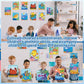 Blosssound 10 Set Pre Printed Canvas Pre Drawn Canvas Painting with Easel Kits 5" x 7" Outline Painting Panels for Beginners, DIY Craft Project, Party Favor, Home Decors(Ocean)
