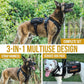 OneTigris Service Dog Vest Harness, Service Dog Cape Guardian Dog Backpack Harness with Pouches Dog Saddle Bag for Small Medium and Large Dogs (Black, M)
