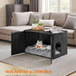Feandrea Cat Litter Box Enclosure, Litter Box Furniture Hidden with Removable Divider, Indoor Cat House, End Table, 31.5 x 20.9 x 19.7 Inches, Ink Black UPCL002B01