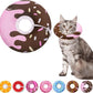 Cat Cone Collar Soft, Adjustable Cat Recovery Collar Kitten Cones to Stop Licking, Cute Donut E Collar After Surgery, Elizabethan Kittens Protective Cones After Spay (Chocolate, Medium)