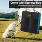 PJYuCien Dog Playpen Plus Storage Bag, 32" H 8 Panels Puppy Pen with Square Bottom & Top Cover, Heavy Duty Dog Fence for Camping