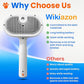 Pet Steam Brush For Cat & Dog - Pets Spray Hair Removal Comb - Cats Indoor Shedding & Grooming Mist Tool - Water Steamer Brushes for Long & Short Haired Dogs - Spritz Defur Comb (White Pro)