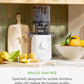 Nama J3 Compact Cold Press Juicer – Space Saving & Self Feeding for Hands-Free Operation – Lightweight, Portable Zero Waste Slow Masticating Juicer – Easy Cleanup & Assembly - White