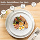 GBHOME Ceramic Dinnerware Sets for 4, 12 Pieces Stoneware Plates and Bowls Sets, Reactive Glaze Dishes -Scratch Resistant, Dishwasher&Microwave Safe-Star White