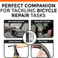 FULL WINDSOR -The Nutter Bicycle Multi Tool–Portable Cycling Repair Kit for MTB, Road & Dirt Bikes – Includes Spanner, Magnetic Bit, Tire Levers & Bottle Opener–Compact Brown Case for On-the-Go Fixes