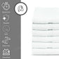 GOLD TEXTILES 12 Pcs New White (20x40 Inches) Cotton Blend Terry Bath Towels Salon/Gym Towels Light Weight Fast Drying