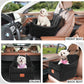 Dog Car Seat for Small/Medium Dogs, Dog Booster Car Seats with Thick Cushion for Dogs Under 35lbs, Detachable Washable Pet Car Seat with Storage Pockets, 2 Safety Belts(Black)