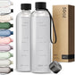 KIVY Tritan Water Bottle 2nd Generation (Black Clear, 50oz)