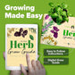 HOME GROWN Indoor Herb Garden Kit w/Glazed Ceramic Pot - Easy-to-Grow Kitchen Window Gardening Starter Set - Unique Housewarming Gift for Women, Mom, Gardeners, Friend, Her, Mother