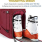 Unigear Ski Boot Bag, 50L Ski Boot Travel Backpack for Ski Helmet, Goggles, Gloves, Skis, Snowboard & Accessories (Red)