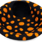 Woolygon Premium Felt Cat Cave Bed - Polka Dot Series - Wool Kitty Beds Handcrafted Kitten Caves Bed for Indoor Cats - Eco-Friendly Merino Wool, Foldable Cat Hideaway Cat Houses (Yellow/Black Dots)