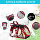 Escape Proof Dog Harness, No Pull Reflective Adjustable Vest with Easy Control Lift Handle, No Choke Soft Padded Breathable Full Body Pet Harness for Walking Hiking and Training (Red, Small)