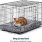 Stoutwool 4" Indestructible Dog Bed - Orthopedic Chew Proof Dog Crate Pad - Fluffy Kennel Mat for Aggressive Chewers - Ideal for Medium Breeds & Fits 30-Inch Crate - 29"x18", Charcoal