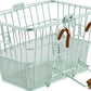 Retrospec Apollo Detachable Front Bike Basket Steel Half-Mesh with Integrated Detachable Hooks and Built-In Handle, Easy Assembly and Portability for Bicycles