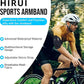 HiRui Universal Comfort Armband Phone Holder Running Armband Adjustable Wristband Phone Holder for Exercise Workout Compatible with iPhone 16/15/14/13/Plus/Pro Samsung Galaxy All Phones (Black)