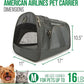 Sherpa American Airlines Travel Pet Carrier, Airline Approved & Guaranteed On Board - Charcoal Gray, Medium