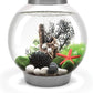 biOrb Classic 15 Acrylic 4-Gallon Aquarium with White LED Lights Modern Compact Tank for Tabletop or Desktop Display, Silver-Trimmed Tank