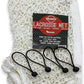 Velocity Heavy Duty Black & White Lacrosse Net - Fits 6’x6’x7’ Goals - Weatherproof, UV Resistant 1000D High-Strength Polyester - Comes with 100+ Feet of Lacing Cord and 4 Quick Ties