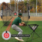 6'X6' Baseball Softball Practice Net with Batting Tee and Ball Caddy, Bonus Strike Zone Target and Bow Frame, for Hitting, Pitching, Catching