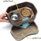 Neater Pet Brands Neater Feeder Deluxe Mess Proof Dog Bowls Elevated for Medium Dogs 19-40 lbs, Made in USA, No Spill Raised Dog Food Bowl Stand Feeding Station, Food and Water Bowl Set, Bronze