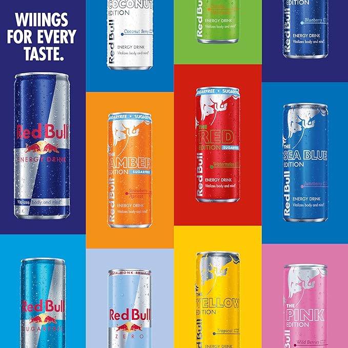 Red Bull Coconut Edition Energy Drink, Coconut Berry, with 114mg Caffeine plus Taurine & B Vitamins, 12 Fl Oz, Pack of 24 Cans