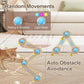 Interactive Cat Toys, Smart Rolling Ball in Play Mat, Automatic Speedy Moving Ball for Indoor Exercise, Motion Activated Pet Balls for Hide and Seek Mouse Catching Game (Blue)