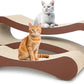 2 in 1 Cat Scratcher Cardboard, Cat Scratching Board Furniture Protector, Cat Scratching Post, Cat Beds for Indoor Cats, Infinity Shape, X-Large