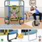 YORIN Trampoline for Kids 66'' 60'' 55'' Toddler Mini Small Trampoline Outdoor Indoor Trampoline W Basketball Hoop, Swing, Adjustable Gymnastics Bar, Gift for Baby, Toddlers & Kids