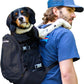K9 Sport Sack Plus 2 - Small, Jet Black - Ideal for Dogs 13-16” Long - Adjustable, Backpack-Style Carrier with Multi-Functional Storage Pack, Thick Shoulder Straps & Padded Back Panel