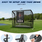 Golf Cage Practice Hitting Net,10x7ft Heavy Steel Frame with 2 Net Side Barriers,for Backyard Driving Chipping Swing Training, Home Range for Indoor& Outdoor.