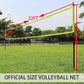 Volleyball Net Outdoor - Portable Volleyball Set for Backyard with Professional Volleyball Net, Wrap Yarn Volleyball and Pump, Boundary Line, Carry Bag