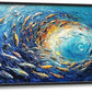 Extra Large Framed Abstract Ocean Fish Wall Art,Oversized Blue Sea Nautical Fish Wall Decor Pictures for Living Room,Canvas Print Painting Modern Artwork Bedroom Office Bathroom Home Decor 60L x30W
