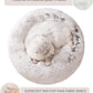 Love's cabin Calming Cat Bed for Indoor Cats, Anti-Anxiety Donut Round Dog Bed, Fluffy Faux Fur Washable Pet Bed for Small Medium Dogs and Cats,Tie-Dye/Coffee,20in