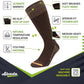 Alvada Merino Wool Hiking Socks Thermal Warm Crew Winter Boot Sock For Men & Women 3 Pairs