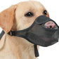 LUCKYPAW Dog Muzzle for Large Medium Small Dogs, Patented Mesh Muzzle to Prevent Biting Chewing Eating, Soft Mouth Guard with Front Opening Design for Drinking Panting(Black, M)
