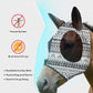 Harrison Howard Super Comfort Stretchy Fly Mask Large Eye Space with UV Protection Soft on Skin with Breathability Doodle Aztec M Cob