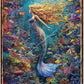Retro Mermaid Tin Sign And I Think to Myself What a Wonderful World Vintage Metal Poster Funny Wall Art Toilet Bathroom Man Cave Bar Cafe Indoor Room Garage 12 * 8inch