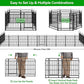 Dog Playpen Outdoor 8 Panels Heavy Duty Dog Fence 32" Height with Thick Pipe Anti-Rust with Doors Portable for RV Camping Yard, Total 18FT, 25 Sq.ft, Snowy Black